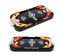 TOGEVAL Foot et Table de Hockey sur Glace Mini Jeu de Sport de Table en Plastique Coloré Jeu Éducatif Interactif pour Garçon et Filles D’adresse et Coordination Œil-Main Familial