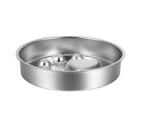 TOGEVAL Gamelle Anti-glouton en Acier Inoxydable 1,2l Plaque de Léchage Antidérapante en Métal pour Chiens, Chiots et Chats, Bol Mangeoire Lente Solide et Polyvalente pour Alimentation