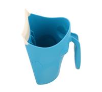 TOGEVAL Gobelet de Rinçage Shampooing Garçon Fille avec Anse Ergonomique Verseur de Bain Forme de Bleue Facile à Nettoyer pour et Filles Bain Sécuritaire sans Irritation