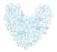 TOGEVAL Gravier D'aquarium en Résine Transparente 40g, Galets Décoratifs en Cristal Nacré Bleu, Pierres pour Décor Fond Aquarium, Éclats de Cristal de Quartz, Cailloux pour Poissons