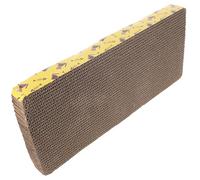 TOGEVAL Griffoir Chat Carton Ondulé Résistant à Usure avec Motifs Appliqués Plateau à Griffer Portable pour Anti-Stress et Divertissement des Chats