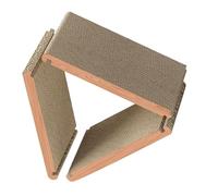 TOGEVAL Griffoir Triangulaire en Carton Ondulé pour Chat D’Intérieur Interactif Compact Tapis à Griffer Multifacette Griffoir Pliable Petits Espaces et Appartements