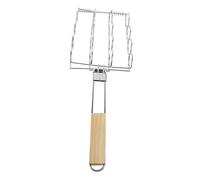 TOGEVAL Grille à Saucisses Pliable Portable pour Barbecue Extérieur, Filet de Cuisson en Acier Inoxydable, Accessoire Multifonction pour Légumes et Maïs, Outil Robuste pour Pique-niques