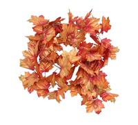TOGEVAL Guirlande Décorative Automne Halloween Rotin Artificiel avec D Érable Simulées Suspension Murale pour Maison Jardin Fête Thanksgiving
