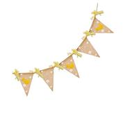 TOGEVAL Guirlande Fanions Lin Petite Canard Jaune Décoration Chambre Garçon Fille Bannière pour Fête Anniversaire Maternelle Guirlande pour Baptême et Classe