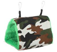 TOGEVAL Hamac pour Oiseaux Petit Modèle Camouflage, Nid Suspendu Doux et Respirant pour Cage, Lit Chaud d'hiver pour Perroquets et Petits Animaux, Maison Suspendue Confortable pour Cage