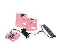 TOGEVAL Harnais et Laisse pour Petits Animaux Taille SML Matériau Résistant aux Morsures Couleur Rose Ensemble 1 Harnais Gilet Laisse de 2 Mètres Adapté pour Furet Écureuil Hamster