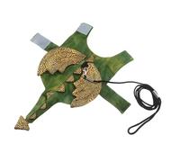 TOGEVAL Harnais et Laisse Réglables pour Reptiles Costume de Dinosaure Léger et Confortable en Tissu Respirant Ensemble Sécurité Extérieur pour Lézard, Dragon Barbu et Caméléon -