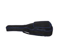 TOGEVAL Housse de Guitare Acoustique 41 Pouces Paquet à Dos Rembourré Épais Imperméable Bleu Paquet de Transport pour Basse Électrique Grosse Poche Avant pour Accessoires, Protection