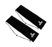 TOGEVAL Housse de Raquette de Badminton Noire Épaisse, Lot de 2 Pièces avec Cordon de Serrage et Bandoulière Réglable, Paquet de Transport Souple pour Raquettes de Tennis et