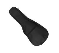 TOGEVAL Housse Double Bandoulière pour Ukulélé Acoustique Folk De Étui Éponge Anti-Eau avec Grand Sac Extérieur pour Partitions Et Petits Objets Noir