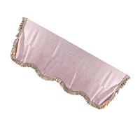 TOGEVAL Housse pour Piano Vertical Touches Velours Doré avec Franges Protection Poussière Durable et Couvre Clavier Rose