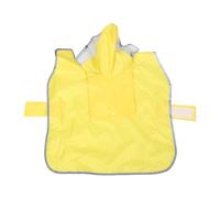 TOGEVAL Imperméable pour Chien XL Jaune avec Capuche Transparente, Bandes Réfléchissantes et Ouverture Porte-Laisse, Veste de Pluie Ajustable pour Grands Chiens, Protection Pluie et
