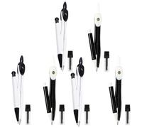 TOGEVAL Jeu de 6 Compas de Géométrie pour Dessin Technique Pointes Dures pour Tracé Précis Poignée Antidérapante Coffret de Rangement Inclus Outils de Dessin pour Couleur Aléatoire