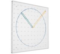 TOGEVAL Jeu de Géoplan Mathématique Double Face 20 Cm Transparent 20 Élastiques Colorés 30 Mm, Outil D'activité Pédagogique pour Garçon et Filles, Kit Créatif de Formes Géométriques