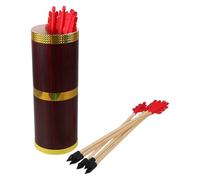 TOGEVAL Jeu de Lancer de Pot en Bois 30 CM 10 Flèches Flexibles - Accessoire de Fête Intérieur et Extérieur - Kit Jeu de Société pour Animation Mariage Team Building et Divertissement