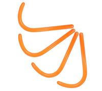 TOGEVAL Jeu de Société Familial 4 Pcs Queue de Singe Gonflable en Pvc Souple Orange, à Queues Amusantes pour Fêtes D’anniversaire, Shower et Décorations Jungle, Costume Interactif