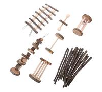TOGEVAL Jouet à Mâcher Naturel Pour Hamster Et Lapin, Pièce 7 Pcs En Bois Solide, Taille Adaptée Petits Animaux, Jeu Réconfortant Pour Rongeurs Et Cochons D’inde, Accessoires Pour Animaux De Compagnie