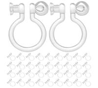 TOGEVAL Kit de 50 Clips Boucles D’Oreilles sans Perçage Transparents en Plastique Convertisseurs à Clip de U Taille Agrandie Perçage 075 MM Accessoires Indolores pour Bijoux DIY et