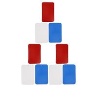 TOGEVAL Kit de Réparation Kayak Gonflable 9 Pièces Patchs PVC Étanches pour Canoë Bateau Pneumatique Solide Couleurs Rouge Bleu Blanc pour Sports Nautiques en Extérieur