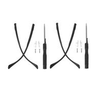 TOGEVAL Kit de Réparation Lunettes 6 Noir - 4 Branches de Rechange Métalliques Solide - Manchons Embouts pour Réparation Rapide et Confortable - Compatible Montures Variées - Accessoires