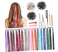 TOGEVAL Kit Extensions Cheveux Pailletées Laser avec Outils Effet Brillant et Compatibilité