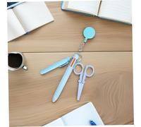 TOGEVAL Kit Infirmier Porte Badge Rétractable avec Stylo Surligneur Marqueur et Ciseaux Pliables Accessoire Compact pour de Santé