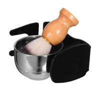TOGEVAL Kit Rasage Humide Hommes Complet avec Bol à Raser Blaireau Doux pour Barbe et Support Inox pour Mousse Épaisse et Soin Confortable Barbe