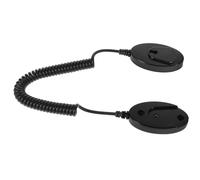 TOGEVAL Laisse Rétractable Adhésive pour Téléphone et Télécommande Câble en Plastique Noir Ovale 12 Mètre Cordon Antivol Flexible pour Tablette et Lecteur de Codes-Barres Sécurité