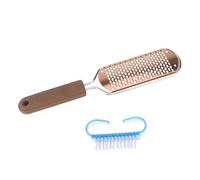 TOGEVAL Limes à Pieds en Acier Inoxydable Outil Exfoliant Multifonctionnel pour Pieds avec Brosse à Ongles Accessoire Soin des Pédicures Éliminateur de Callosités Usage Couleur Aléatoire