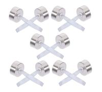TOGEVAL Lot de 10 Bouchons de Rechange en Acier Inoxydable 43Mm avec Sangle pour Bouteilles d'Eau Isothermes Compatibles Gourdes Sport Étanches et Isolants pour Usage Voyage et