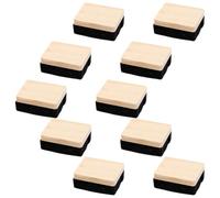 TOGEVAL Lot de 10 Effaceurs pour Tableau Noir en Bois Feutre Petits Effaceurs Multifonctions pour Tableau Blanc Nettoyant à Craie pour Fournitures Scolaires et Bureau