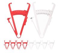 TOGEVAL Lot de 10 Pinces à Plis Cutanés Portables en Plastique Rouge et Blanc Outil de Mesure Corporelle Précis pour Épaisseur de Graisse pour Fitness et Suivi Santé
