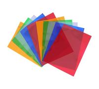 TOGEVAL Lot de 10 Pochettes Plastiques de L Format A4 Dossiers en Polyéthylène 16 Microns Couleurs Assorties Protège-Feuilles Transparents pour Documents Bureau et Scolaires