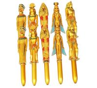 TOGEVAL Lot de 10 Stylos à Bille Égyptiens Pharaon Ergonomiques pour Fournitures Scolaires, Écriture Précise, Design Original pour Étudiants, Usage Bureau et Apprentissage Style Aléatoire