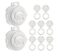 TOGEVAL Lot de 10 Verrous de Sécurité pour Bouton-poussoir, Cache de Protection Anti-appui Accidentel pour Lave-linge et Voiture, Protège-bouton Solide en Matériau Anti-âge, pour Sécurité