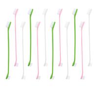 TOGEVAL Lot de 12 Brosses à Dents pour Chien à Double Tête Grandes Brosses Souples Blanches Vertes et Roses Hygiène Dentaire Adaptées aux Chiens et Chiots Nettoyage Complet et Doux