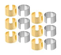 TOGEVAL Lot de 12 Manchons Adaptateurs pour Bornes de Batterie de Véhicule 6 Paires Or et Argenté Manchons Universels Anode et Cathode en Plomb Cales pour Bornes Négatives et