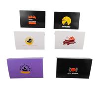TOGEVAL Lot de 12 sets de Cartes D’Invitation Halloween avec Enveloppes Colorées 6 Cartes par Lot Design Château Hanté et Citrouille et Invitations Festives pour Halloween en Famille et