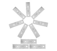 TOGEVAL Lot de 12 Supports Universels pour Rail de Rideau Blanc, Fixation Murale et Plafond pour Rails Droits et Incurvés, Accessoires Solides pour Tringles à Rideaux, Installation