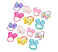 TOGEVAL Lot de 14 Élastiques à Cheveux Mignons pour Garçon et Filles Nœuds en Tissu Pet, Élastiques Sécurisés et Doux pour Cheveux, pour Queue de Cheval Haute et Occasions Spéciales
