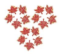 TOGEVAL Lot de 15 Broches Feuille D’Érable Rouge en Alliage Finition Goutte D’Huile Épinglettes Automnales pour Femmes Accessoires Mode Polyvalents pour Paquet Vestes et Souvenirs du
