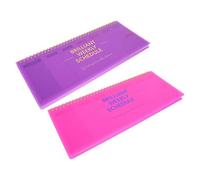 TOGEVAL Lot de 2 Agendas Hebdomadaires Non Datés 2026 à Spirale Carnet de Planification Compact Violet et Rose Fuchsia Bloc-Notes Journalier pour Liste de Tâches et Suivi des Habitudes