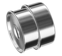 TOGEVAL Lot de 2 Bols Vapeur en Acier Inoxydable avec Couvercles Tailles Moyenne et Grosse Cuit-Vapeur Polyvalent pour Soupe Ragoût et Cuisson Vapeur Compatible Micro-Ondes et Plaques