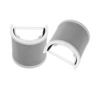 TOGEVAL Lot de 2 Bonnettes Anti-Pop de U Blanches avec Grille Métallique et Mousse Filtre Anti-Vent pour Microphone Main et Studio Protection Micro pour Streaming Podcast et