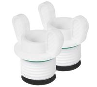 TOGEVAL Lot de 2 Bouchons de Remplacement Étanches pour Bouillotte, Bouchons Anti-fuite Blancs 4/5 Pouces Double Joint, Accessoire Pratique pour Paquet D'eau Chaude, Usage Santé