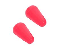 TOGEVAL Lot de 2 Capuchons Rouges pour Interrupteur à Bascule de Guitare Électrique, Accessoires pour Sélecteur 3 ou 5 Positions, Embouts de Commutateur Résistants et Compatibles Guitare