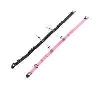 TOGEVAL Lot de 2 Ceintures Porte-Dossard de Course Ajustables en Tissu Élastique Noir et Rose avec 6 Passants Bandes Réfléchissantes pour Marathon Épreuves d'Endurance Cyclisme et