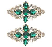 TOGEVAL Lot de 2 Clips Décoratifs pour Chaussures à Talons Hauts, Boucles Amovibles en Métal Couleur Vert, Accessoires Décoratifs pour Mariage et Occasions Spéciales, Ornement