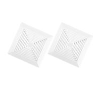 TOGEVAL Lot de 2 Couvercles Carrés pour Ventilateur D'extraction de Salle de Bain 28x28 Cm en Abs Étanche, Grille de Ventilation Plafond et Mur, Ventilation pour Pièce Humide